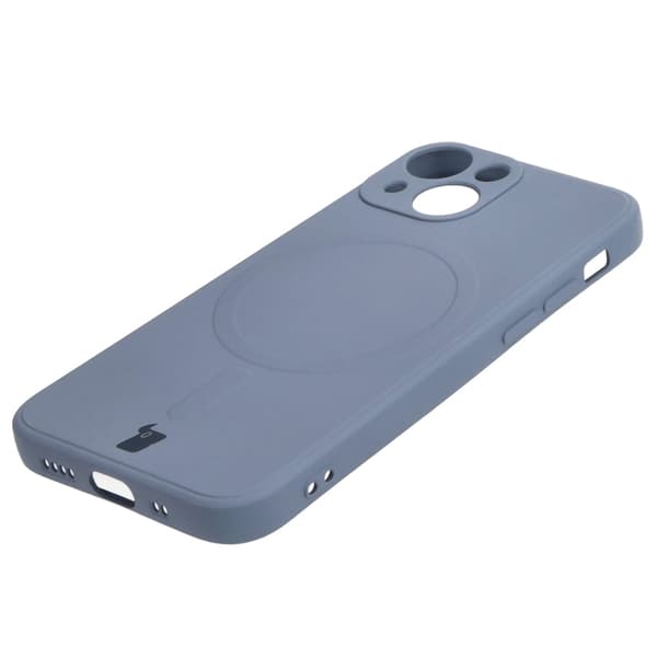 Bizon Silikone Magnetisk Sq til iPhone 13 Mini, grå
