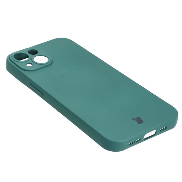Bizon silikone-cover magnetisk til iPhone 14, mørkegrøn