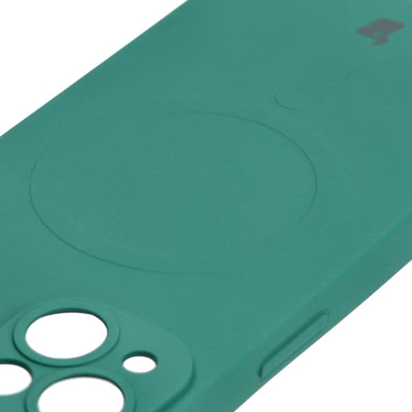 Bizon silikone-cover magnetisk til iPhone 14, mørkegrøn