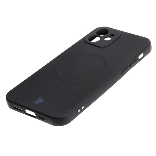 Bizon-skal silikon magnetiskt för iPhone 12, svart