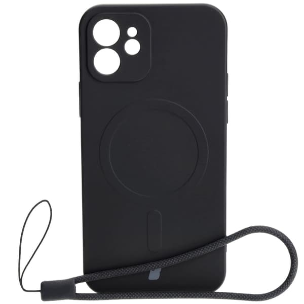Bizon-skal silikon magnetiskt för iPhone 12, svart