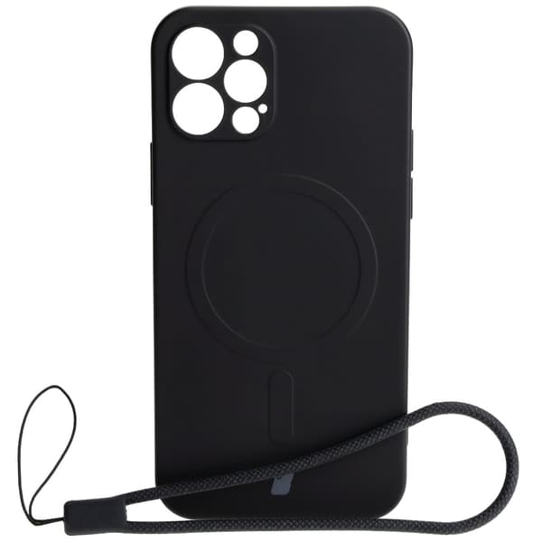 Bizon Magneettinen Silicone Case iPhone 12 Prolle, Musta