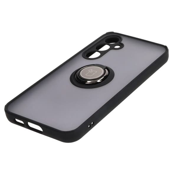 Bizon Case Hybrid Sormuskotelo Galaxy S23 FE:lle, savunpunainen ja mustalla kehyksellä