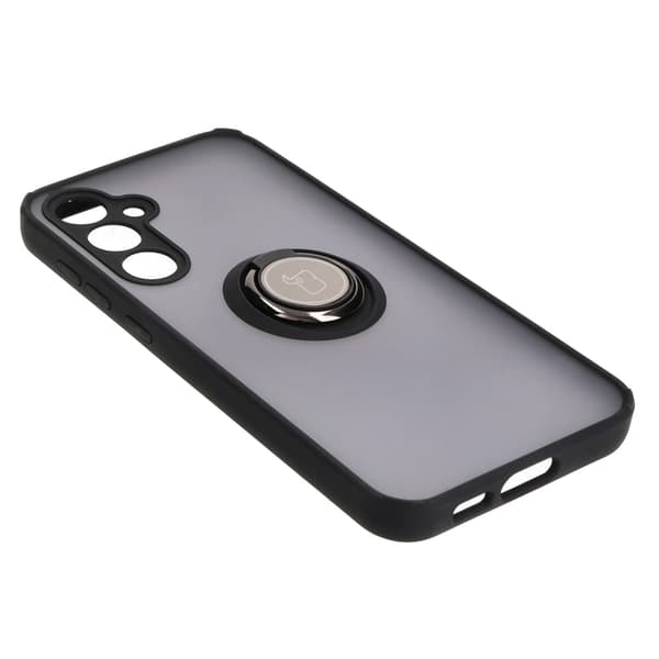 Bizon Case Hybrid Sormuskotelo Galaxy S23 FE:lle, savunpunainen ja mustalla kehyksellä