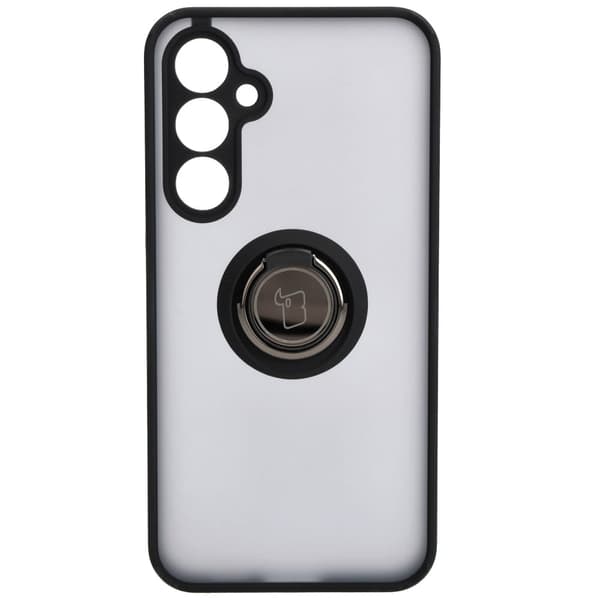 Bizon Case Hybrid Sormuskotelo Galaxy S23 FE:lle, savunpunainen ja mustalla kehyksellä