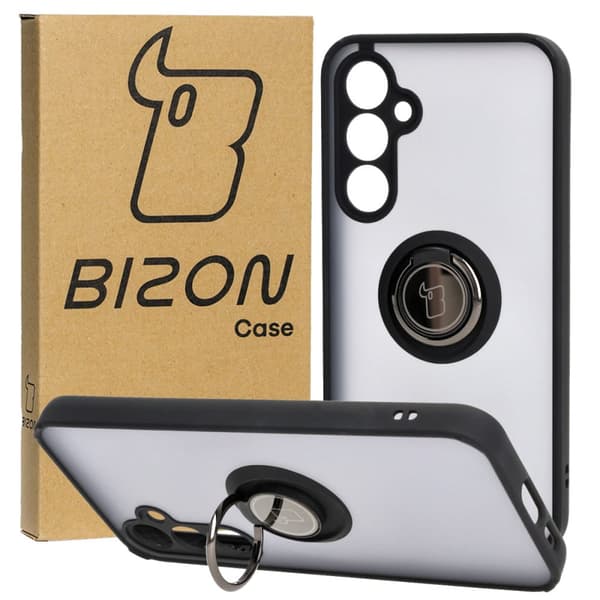 Bizon Case Hybrid Sormuskotelo Galaxy S23 FE:lle, savunpunainen ja mustalla kehyksellä