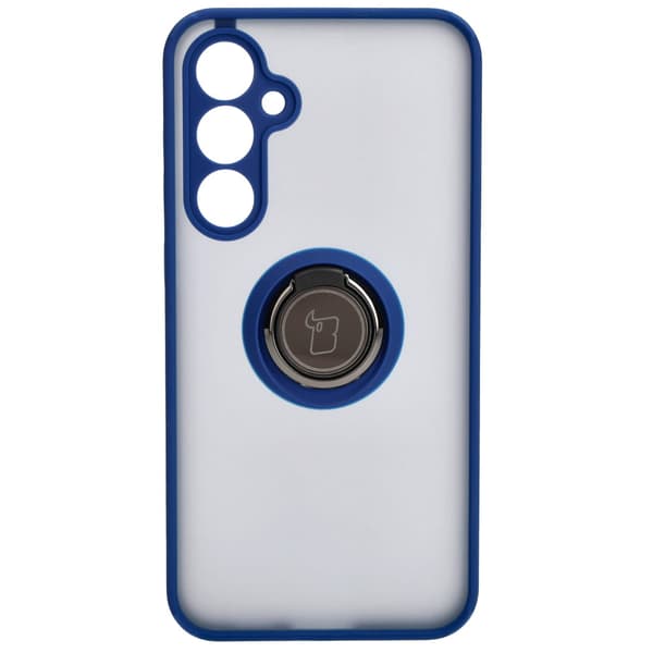 Bizon Case hybridi sormus sormuskotelo Galaxy S23 FE:lle, savunpunainen ja tummansininen kehys
