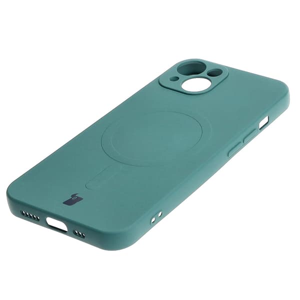 Bizon silikone-cover magnetisk til iPhone 13, mørkegrøn