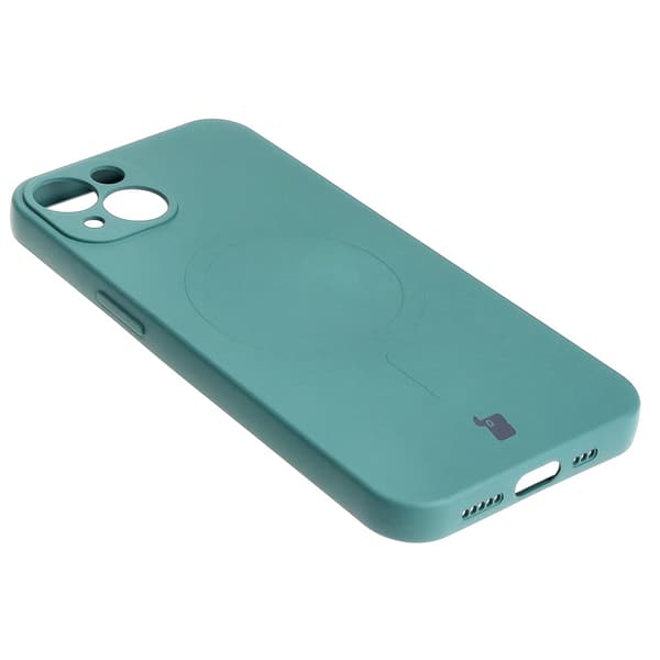 Bizon silikone-cover magnetisk til iPhone 13, mørkegrøn