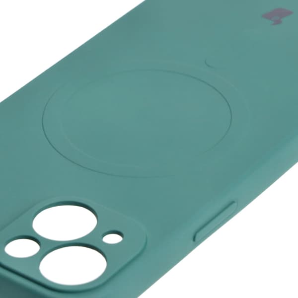 Bizon silikone-cover magnetisk til iPhone 13, mørkegrøn