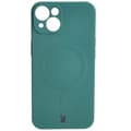 Miniatyrbillede 2 af 5: Bizon silikone-cover magnetisk til iPhone 13, mørkegrøn