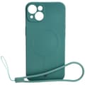 Miniatyrbillede 1 af 5: Bizon silikone-cover magnetisk til iPhone 13, mørkegrøn