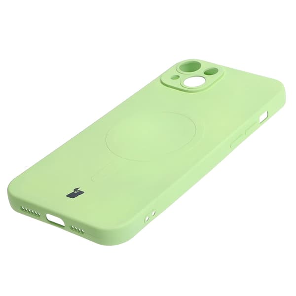 Bizon silikone-cover magnetisk til iPhone 14 Plus, lysegrøn