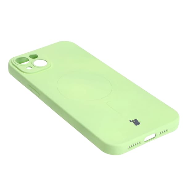 Bizon silikone-cover magnetisk til iPhone 14 Plus, lysegrøn