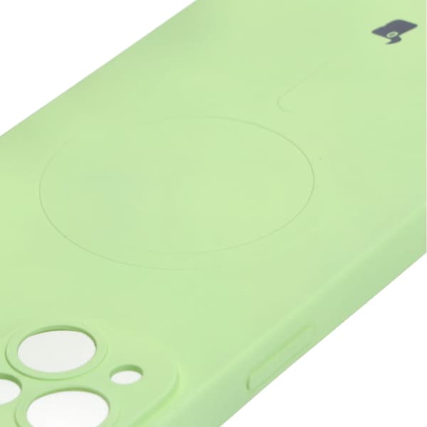 Bizon silikone-cover magnetisk til iPhone 14 Plus, lysegrøn
