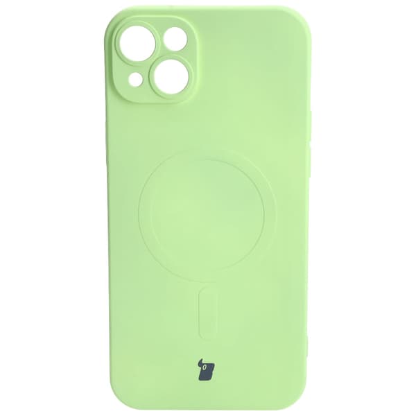 Bizon silikone-cover magnetisk til iPhone 14 Plus, lysegrøn