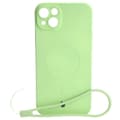 Miniatyrbillede 1 af 5: Bizon silikone-cover magnetisk til iPhone 14 Plus, lysegrøn
