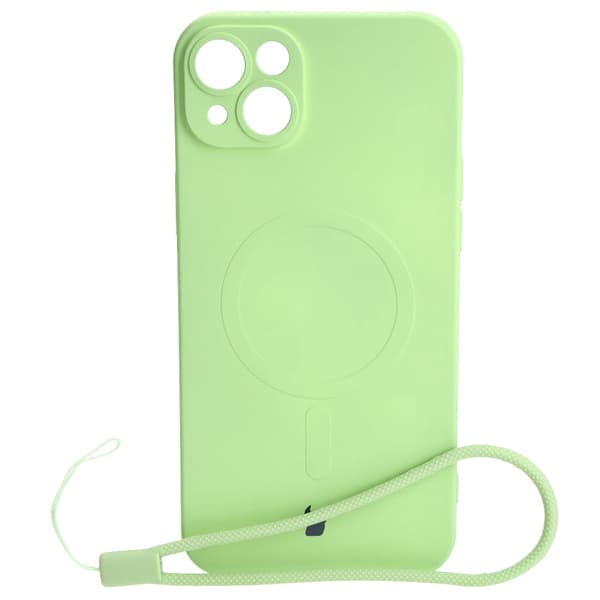 Bizon silikone-cover magnetisk til iPhone 14 Plus, lysegrøn