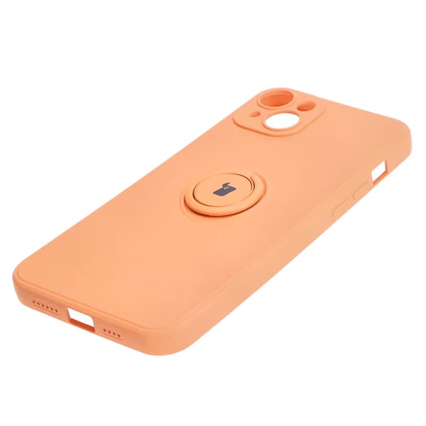 Bizon silikonikuori iPhone 15 Plussalle, oranssi