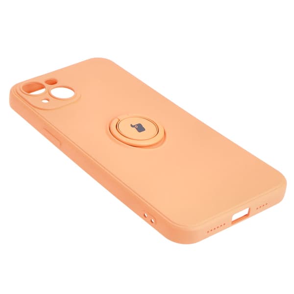 Bizon silikonikuori iPhone 15 Plussalle, oranssi