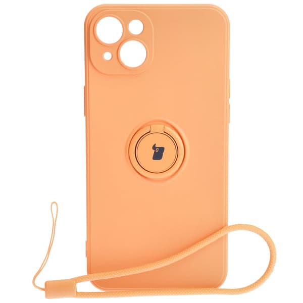 Bizon silikonikuori iPhone 15 Plussalle, oranssi