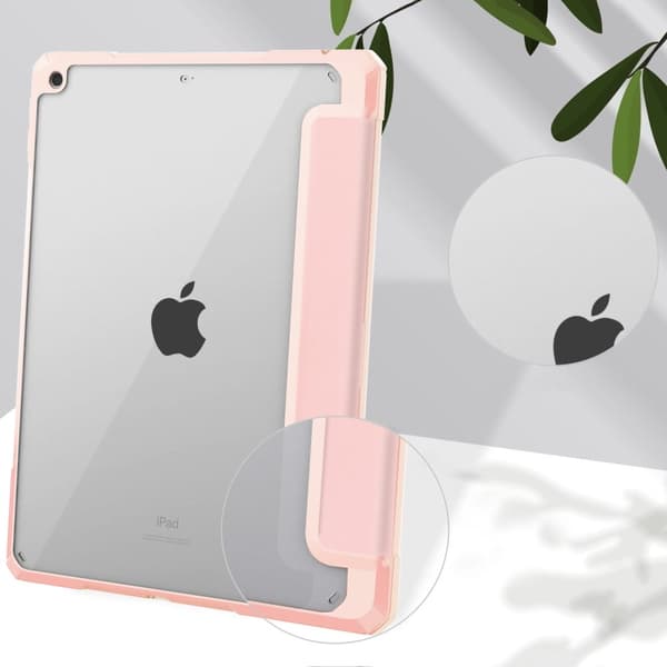 Bizon Cover Tab Clear Matt til iPad 9 10.2 2021 / iPad 8 2020 / iPad 10.2 2019, lyserød