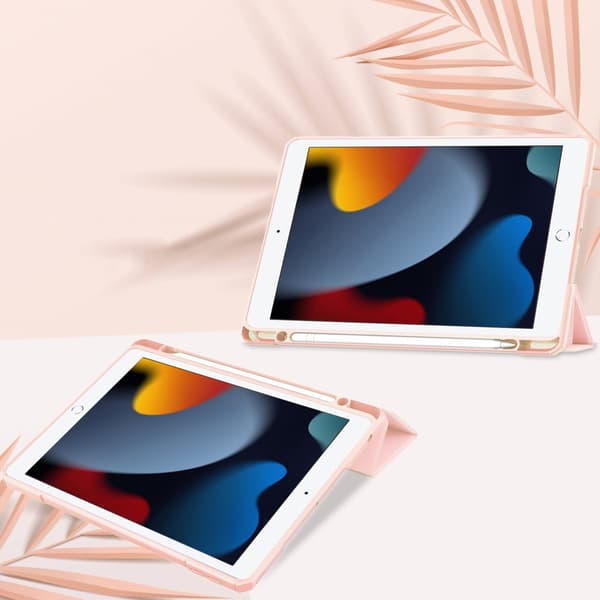 Bizon Cover Tab Clear Matt til iPad 9 10.2 2021 / iPad 8 2020 / iPad 10.2 2019, lyserød