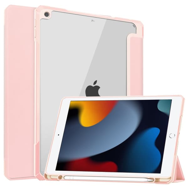 Bizon Cover Tab Clear Matt til iPad 9 10.2 2021 / iPad 8 2020 / iPad 10.2 2019, lyserød