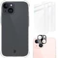 Pikkukuva 1 / 6: Suojakuori +2 lasia + linssi Bizon Case Clear Pack iPhone 15:lle, läpinäkyvä