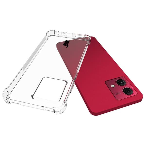 Bizon Case Salpa Joustava Suojakuori Motorola Moto G84 5G:lle, Läpinäkyvä