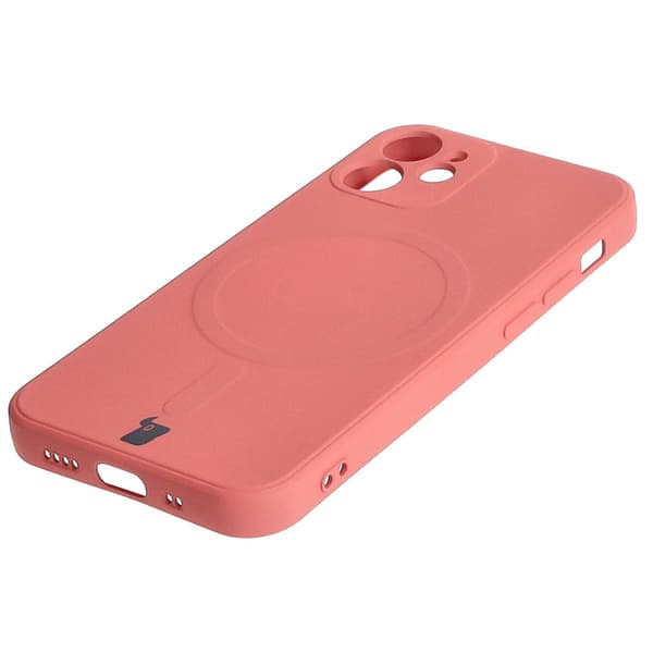 Bizon Silikone Magnetisk Sq Etui til iPhone 12 Mini, dirty pink