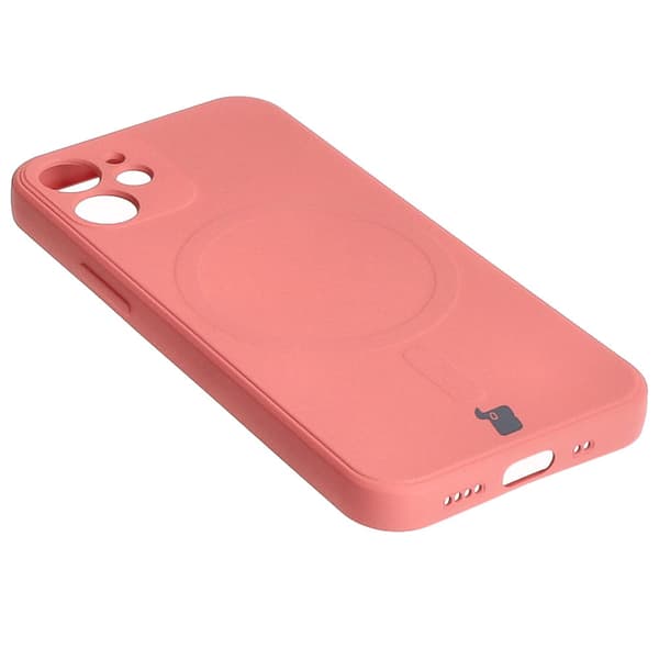 Bizon Silikone Magnetisk Sq Etui til iPhone 12 Mini, dirty pink