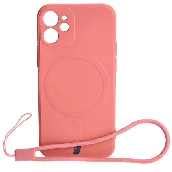 Bizon Silikone Magnetisk Sq Etui til iPhone 12 Mini, dirty pink