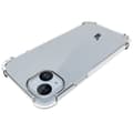 Pikkukuva 6 / 6: Bizon-kotelo + 2 lasia + linssi, kirkas pakkaus iPhone 15 Plussalle, läpinäkyvä