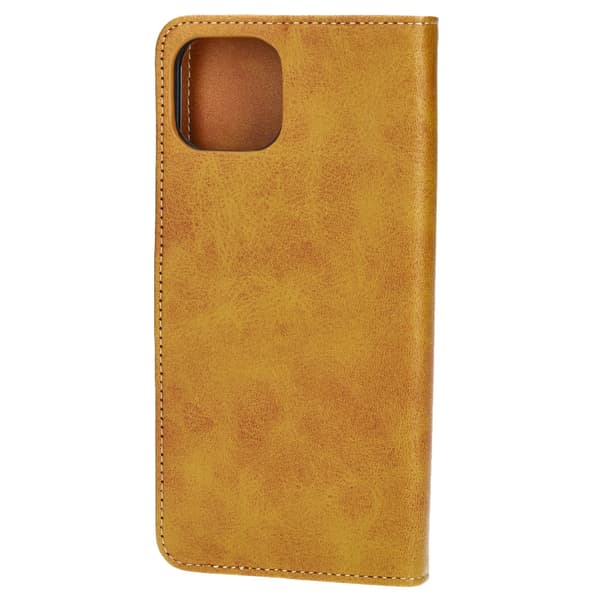 Bizon-etui med lomme til iPhone 15 Plus, brun