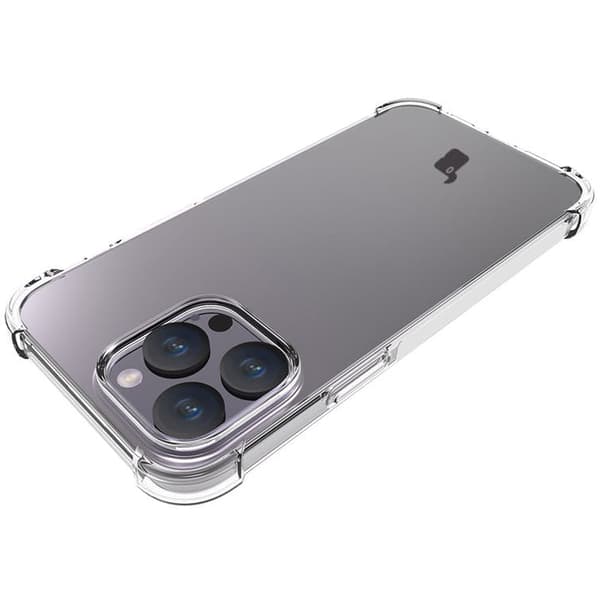 Bizon-kotelo + 2 lasia + linssi, läpinäkyvä iPhone 15 Pro Maxille
