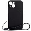 Miniatyrbillede 1 af 5: Bizon silikone-cover med magnetisk design til iPhone 15, sort