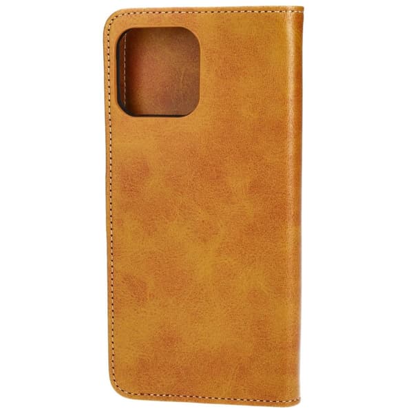 Bizon-etui med lomme til iPhone 13 Pro Max, brun