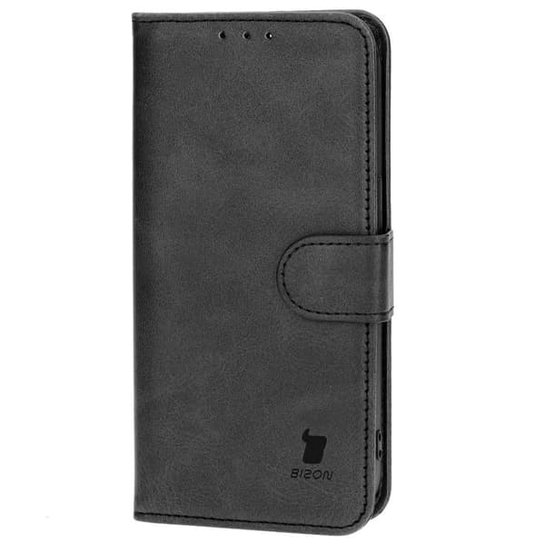 Bizon-etui med lomme til iPhone 14 Pro, sort