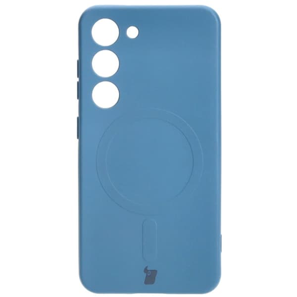 Bizon silikone-cover med magnetisk design til Galaxy S23, marineblå