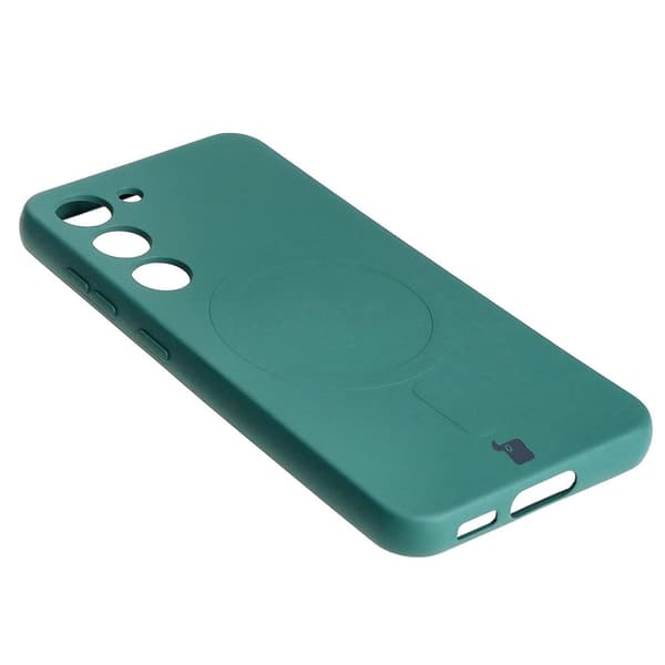 Bizon Silikone Magnetisk Cover til Galaxy S23, Mørkegrøn