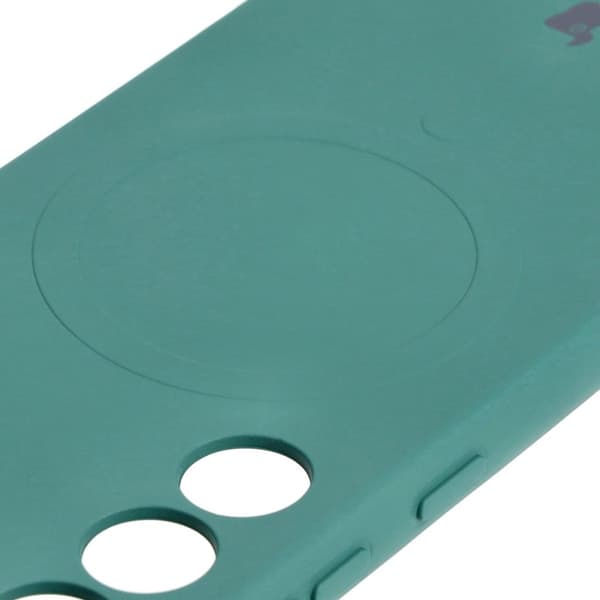 Bizon Silikone Magnetisk Cover til Galaxy S23, Mørkegrøn