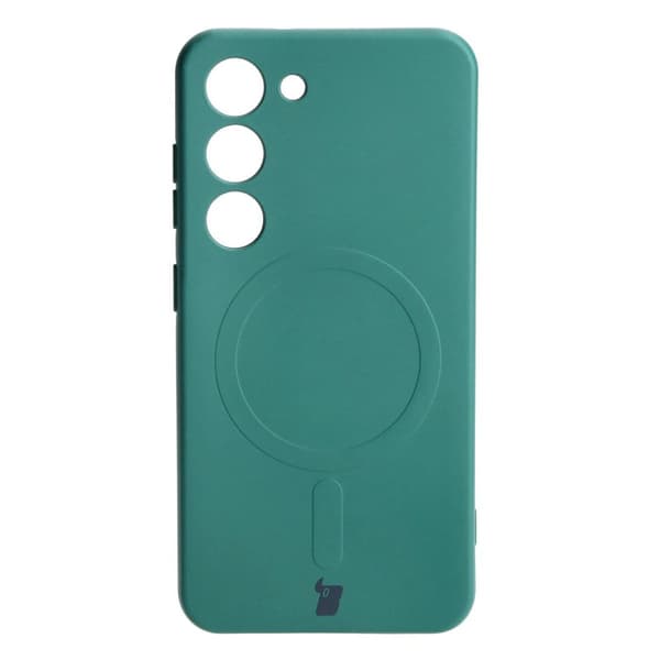 Bizon Silikone Magnetisk Cover til Galaxy S23, Mørkegrøn