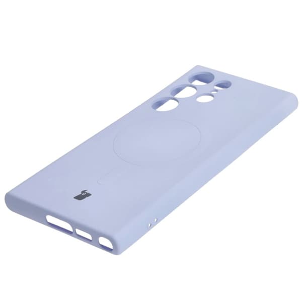 Bizon Magnetic Silicone Case Galaxy S23 Ultralle, Vaaleanvioletti