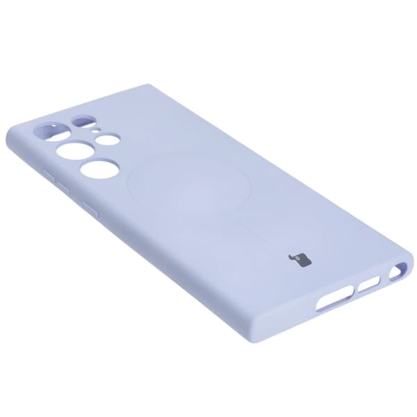 Bizon Magnetic Silicone Case Galaxy S23 Ultralle, Vaaleanvioletti