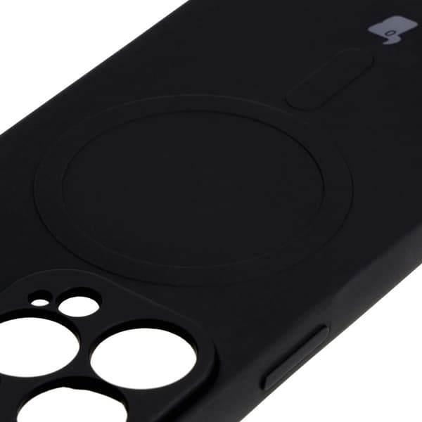 Bizon Silikone Magnetisk Cover til iPhone 13 Pro, Sort