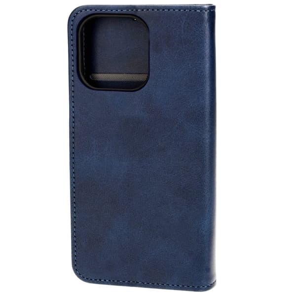 Bizon-etui med lomme til iPhone 13 Pro, marineblå