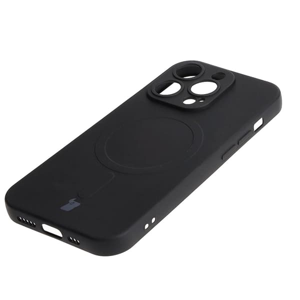 Bizon Silikone Magnetisk Cover til iPhone 14 Pro, Sort