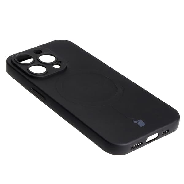 Bizon Silikone Magnetisk Cover til iPhone 14 Pro, Sort