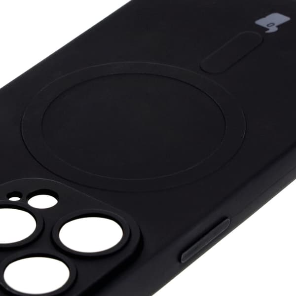 Bizon Silikone Magnetisk Cover til iPhone 14 Pro, Sort